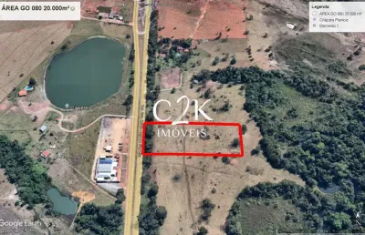 Área com 20.000 m² na go 080 expansão urbana - goiânia go
