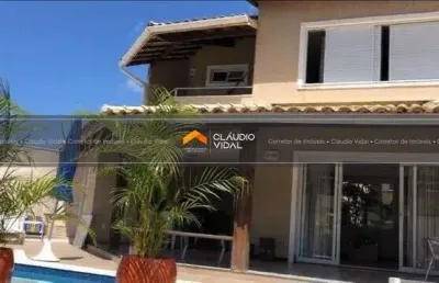 Casa em condomínio fechado com 300 m², 3/4 em vilas do atlântico, lauro de freitas (ba)