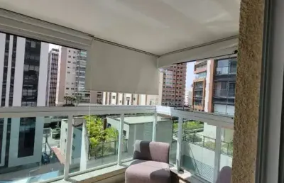 Studio para locação com varanda mobiliado, 35 m² - itaim bibi