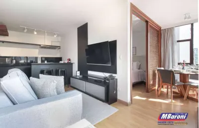 Apartamento p/ locação, jd. paulista ,1 q (1 suite ),1 vaga , mobiliado.