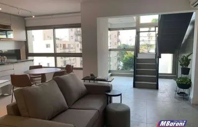 Apartamento para locação , no jardim paulista , cobertura duplex , 85,83m2