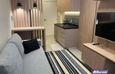 Apartamento studio, paraiso, 1 dormitorio (suite), 1 vaga,mobiliado ,44m2.