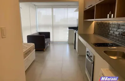 Apartamento studio, locação, jardim paulista,varanda int, mobiliado, 27m2