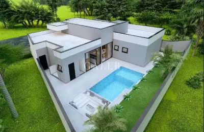 Casa com 3 suítes à venda em condomínio dentro da cidade.