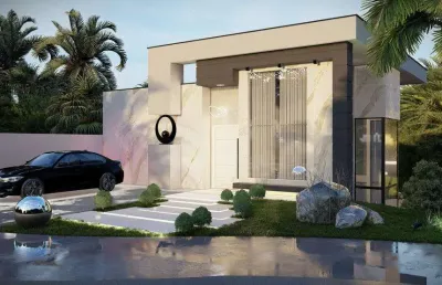 Sobrado à venda com 3 suítes e piscina, são 220m² de área construída