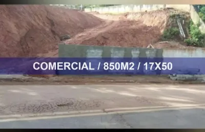 Terreno comercial 850m2, 17x50, muito bem localizado!