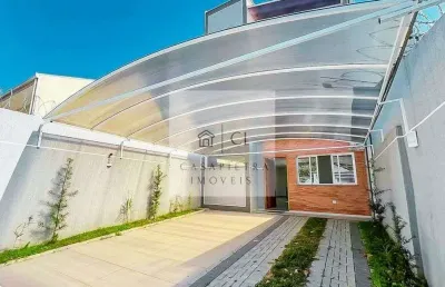 Sobrado alto padrão 3 suítes no bacacheri com jardim 215m2