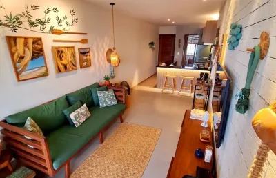 Casa amarela residence – apê decorado com acesso à praia e preço de oportunidade!