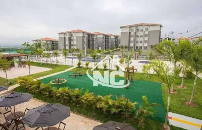 Apartamento no condomínio jardim das bromélias 2 quartos à venda, 49 m² por r$ 150.000 - novo horizonte (manilha) - itaboraí/rj