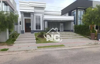 Alphaville maricá 1 - casa alto padrão com 3 quartos à venda, 200 m² por r$ 1.380.000 - inoã - maricá/rj