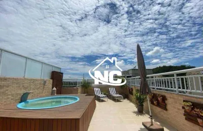 Cobertura com 3 quartos à venda, 140 m² por r$ 590.000 - maria paula - niterói/rj