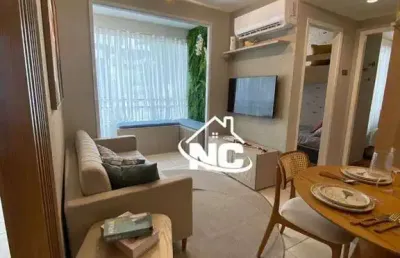 Apartamento com 2 dormitórios à venda, 43 m² por r$ 308.745,00 - alcântara - são gonçalo/rj