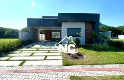 Alphaville maricá ii - casa alto padrão 3 quartos à venda, 155 m² por r$ 820.000 - inoã - maricá/rj