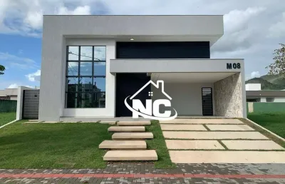 Alphaville maricá 1. casa alto padrão com 3 quartos, 1 suíte, piscina, 185 m² por r$ 1.099.000 - inoã - maricá/rj