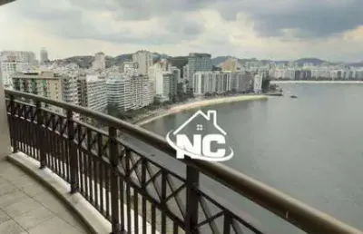 Apartamento vista mar com 4 quartos à venda, 190 m² por r$ 2.300.000 - ingá - niterói/rj