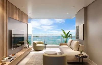 Apartamento studio, 2 e 3 quartos frente para o mar na praia do morro em guarapari