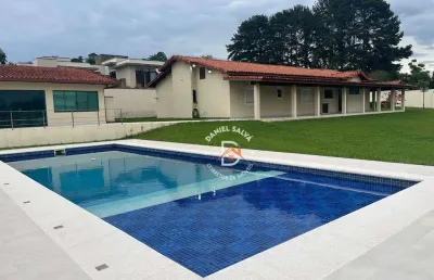Chácara com 4 dormitórios (4 suítes) à venda, 3800 m² por r$ 2.690.000 - condomínio portal das rosas - atibaia/sp