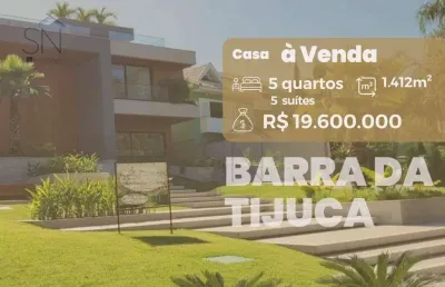 Casa com 5 dormitórios à venda, 1412 m² por r$ 19.600.000,00 - barra da tijuca - rio de janeiro/rj