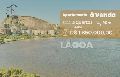 Apartamento com 3 dormitórios à venda, 90 m² por r$ 1.850.000,00 - lagoa - rio de janeiro/rj