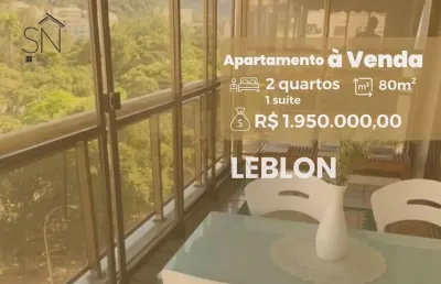 Apartamento com 2 dormitórios à venda, 80 m² por r$ 1.950.000,00 - leblon - rio de janeiro/rj