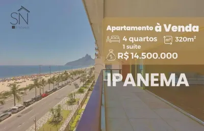 Apartamento com 4 dormitórios à venda, 320 m² por r$ 14.500.000,00 - ipanema - rio de janeiro/rj