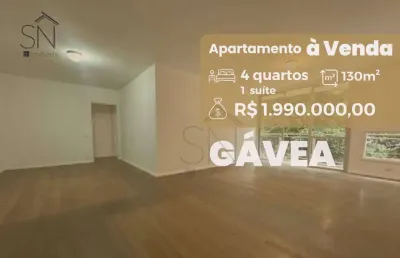 Gávea, apartamento com 4 dormitórios à venda, por r$ 1.990.000 - gávea - rio de janeiro/rj