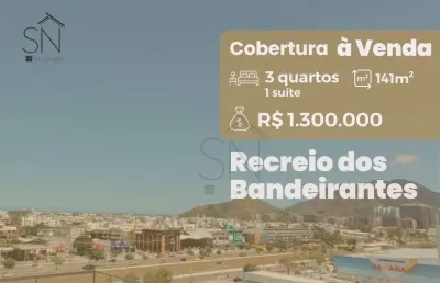 Cobertura com 3 dormitórios à venda, 141 m² por r$ 1.300.000,00 - recreio dos bandeirantes - rio de janeiro/rj