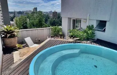 Cobertura duplex impecável à venda com armários, ar cond, 3 suítes, varanda, piscina, 3 vagas e 258 m² na vila andrade