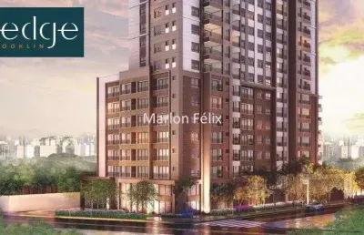 Studio novo com 33 m² cozinha banheiro e varanda no brooklin a 100 metros da berrini