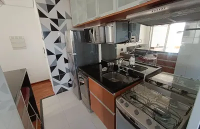 Apartamento mobiliado com 2 dormitórios e 1 suíte em pinheiros à venda, 60 m² com varanda e vaga