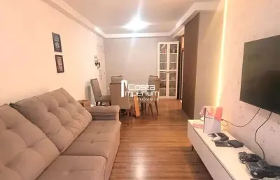 Lindo apto 1 suíte + 2 dormitórios com sacada churrasqueira a carvão e vaga de g