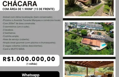 Chácara para venda, área de 1900m², com casa de 200m², piscina, churrasqueiras, vagas, ótima localização, panorama - cajamar/sp