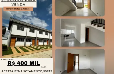 Vende-se sobrado por 400 mil, pronto para morar, em condomínio,  panorama(polvilho), cajamar/sp, 2 quartos, 62m2 e 1 vaga.