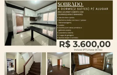 Alugo sobrado individual, polvilho, cajamar, 4 dorms, 2 suítes, sacada, área gourmet,  2 vagas cobertas e muito mais, confiram: