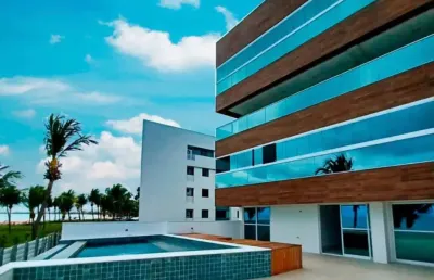 Apartamento 2 quartos pé na areia em ponta de campina