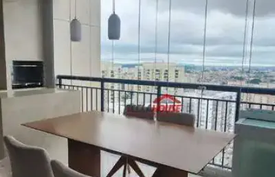 Apartamento com 3 dormitórios para alugar, 106 m² por r$ 6.500,00/mês - jardim flor da montanha - guarulhos/sp