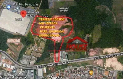 Área à venda, 200000 m² por r$ 140.000.000,00 - portão - arujá/sp