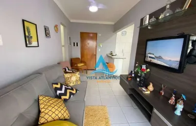 Apartamento mobiliado com 1 dormitório à venda, 45 m² por r$ 330.000 - vila caiçara - praia grande/sp