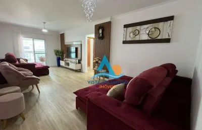 Apartamento mobiliado com 3 dormitórios à venda, 129 m² por r$ 910.000 - ocian - praia grande/sp