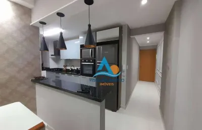 Apartamento vista mar com 2 dormitórios à venda, 74 m² por r$ 725.000 - canto do forte - praia grande/sp