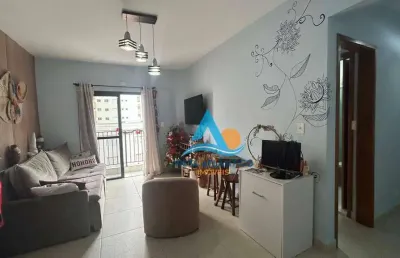 Apartamento com 2 dormitórios à venda, 68 m² por r$ 430.000 - aviação - praia grande/sp