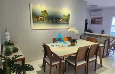 Apartamento mobiliado com varanda frente mar com 3 quartos à venda,  por r$ 1.130.000 - guilhermina - praia grande/sp