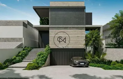 Casa nova de 580m² para venda no jardim paulistano, 5 suítes e jardim interno