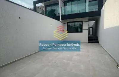 Oportunidade!!! belíssimo sobrado 3 suítes, 4 vagas novo fino acabamento à venda, jardim vila galvã