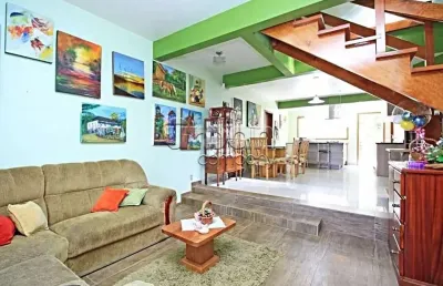 Casa em condomínio fechado com 4 quartos à venda na rua platão, 281, jardim itu sabará, porto alegre por r$ 954.000
