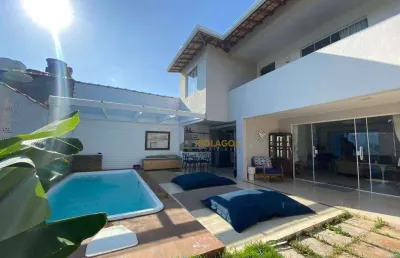 Casa com 4 dormitórios, 221 m² - venda por r$ 970.000,00 ou aluguel por r$ 7.967,00/mês - palmeiras - cabo frio/rj