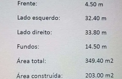 Terreno 349m² com 2 casas para renda na vila luzita - s. andré| ca0029
