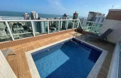 Cobertura com 4 dormitórios à venda, 370 m² por r$ 3.500.000,00 - vila guilhermina - praia grande/sp