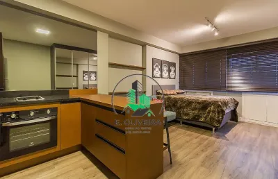 Studio totalmente mobiliado no lifespace curitiba, em frente o shopping curitiba