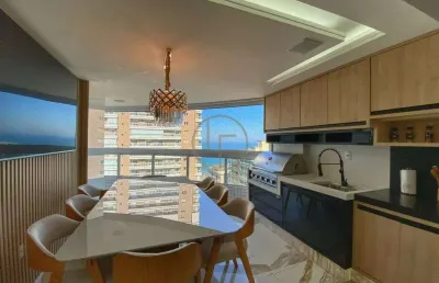 Apartamento mobiliado de alto padrão com lazer completo a 100 metros da praia